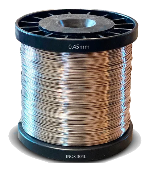 Fio inox 304L 0,45 mm - Prata