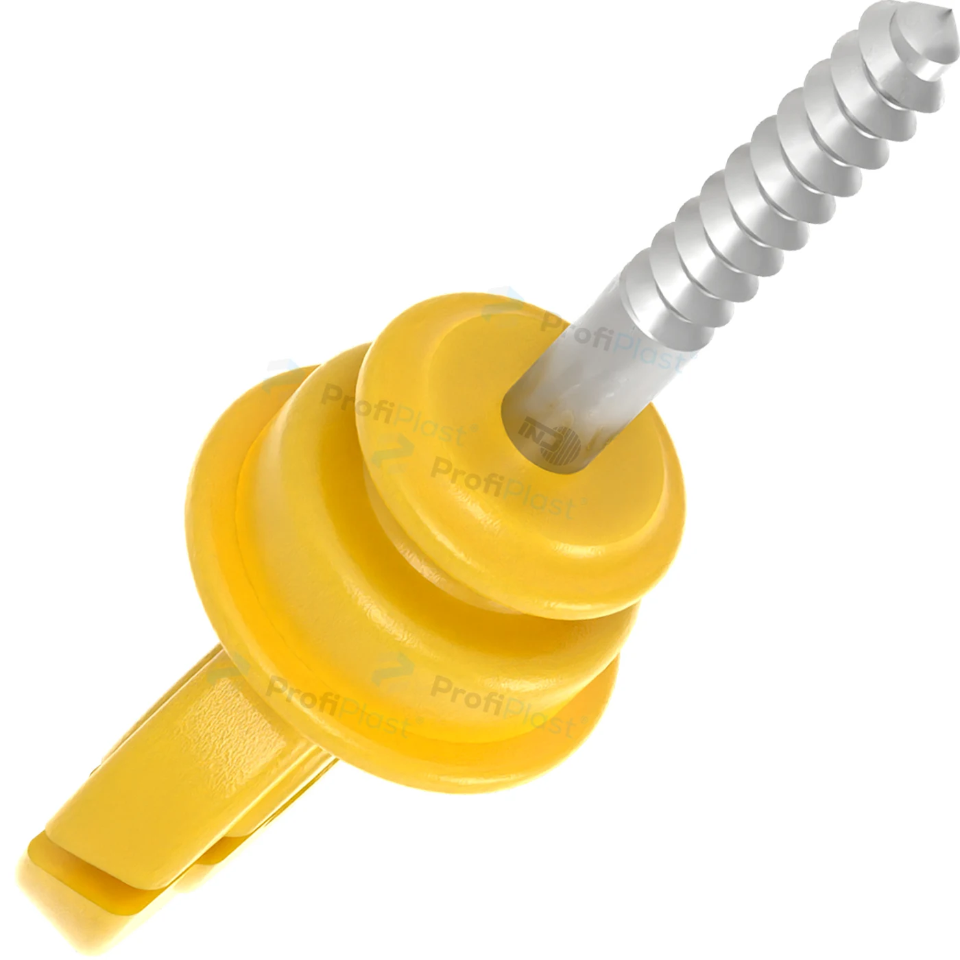 Isolador gancho anel curto 9,5 cm - Amarelo