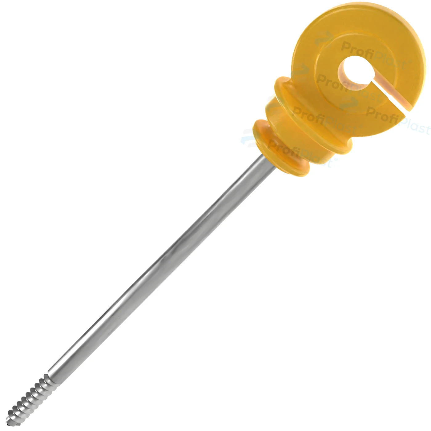 Isolador gancho anel longo 18 cm - Amarelo