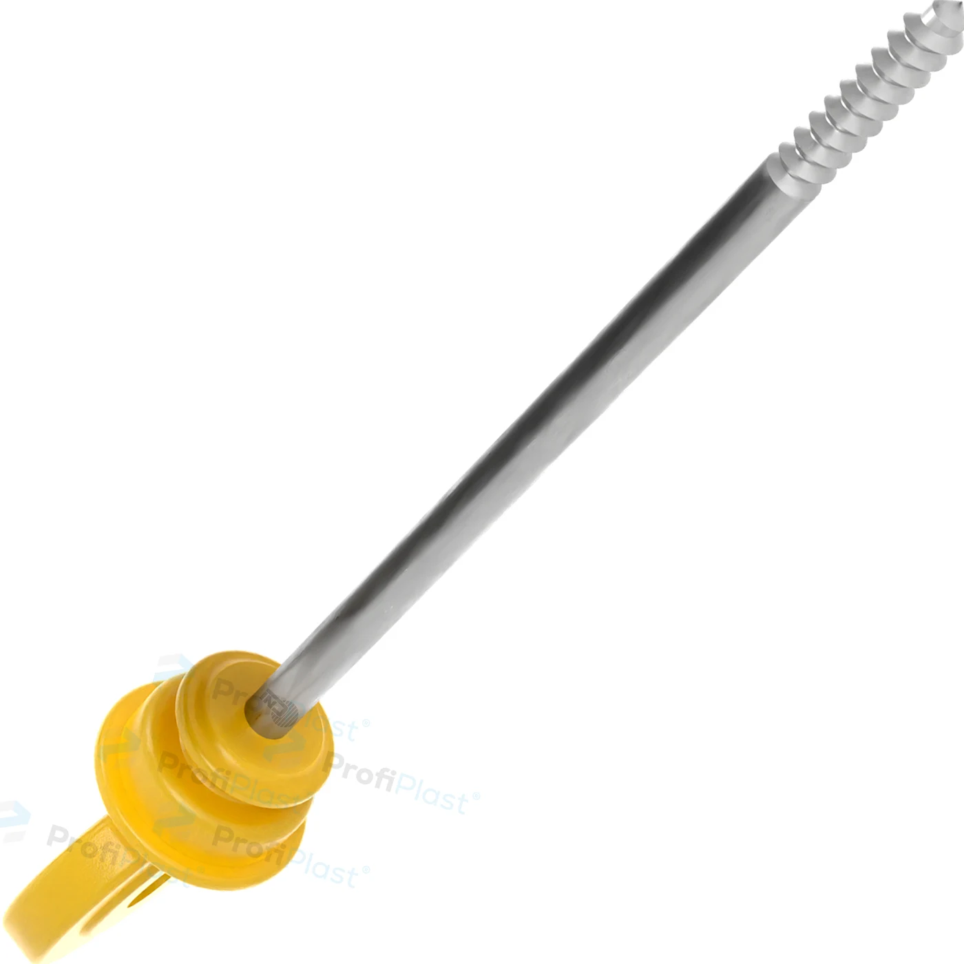 Isolador gancho anel longo 18 cm - Amarelo