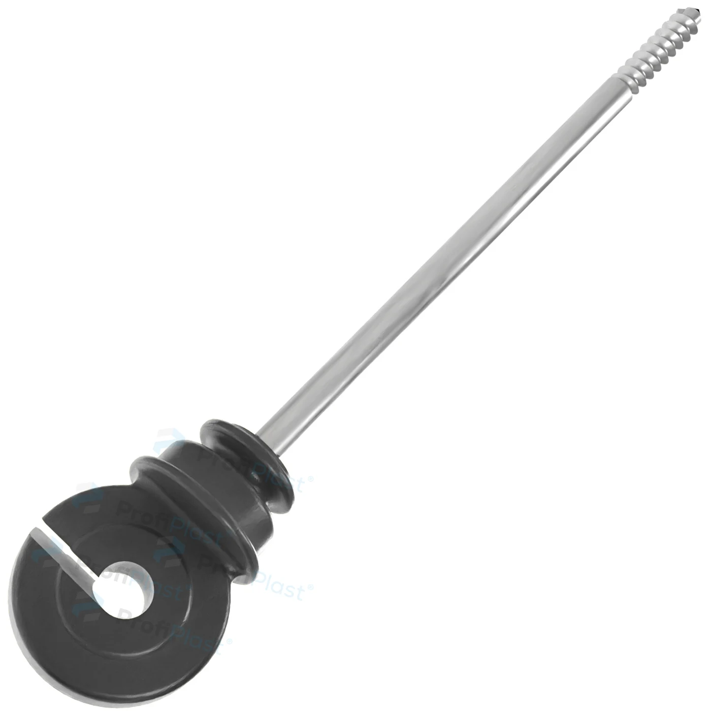 Isolador gancho anel longo 18 cm - Preto