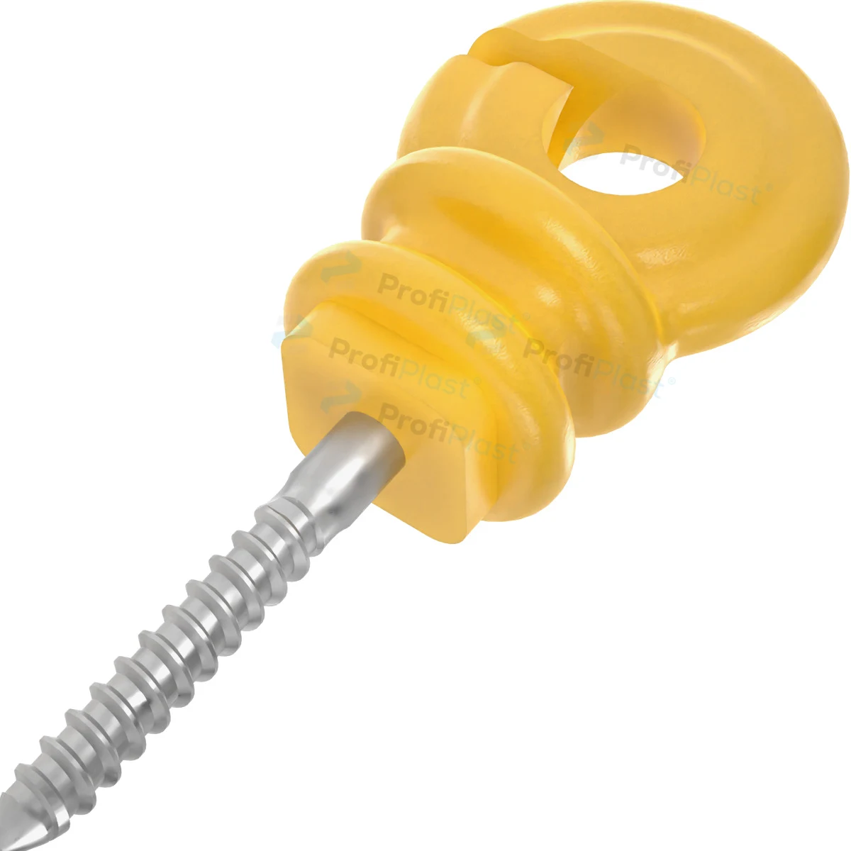 Isolador gancho econômico 7 cm - Amarelo