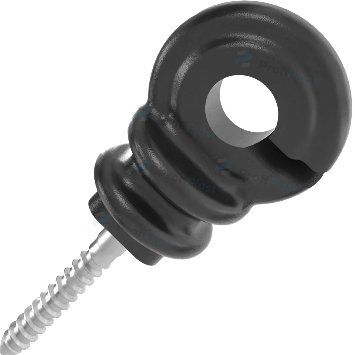 Isolador gancho econômico 7 cm - Preto
