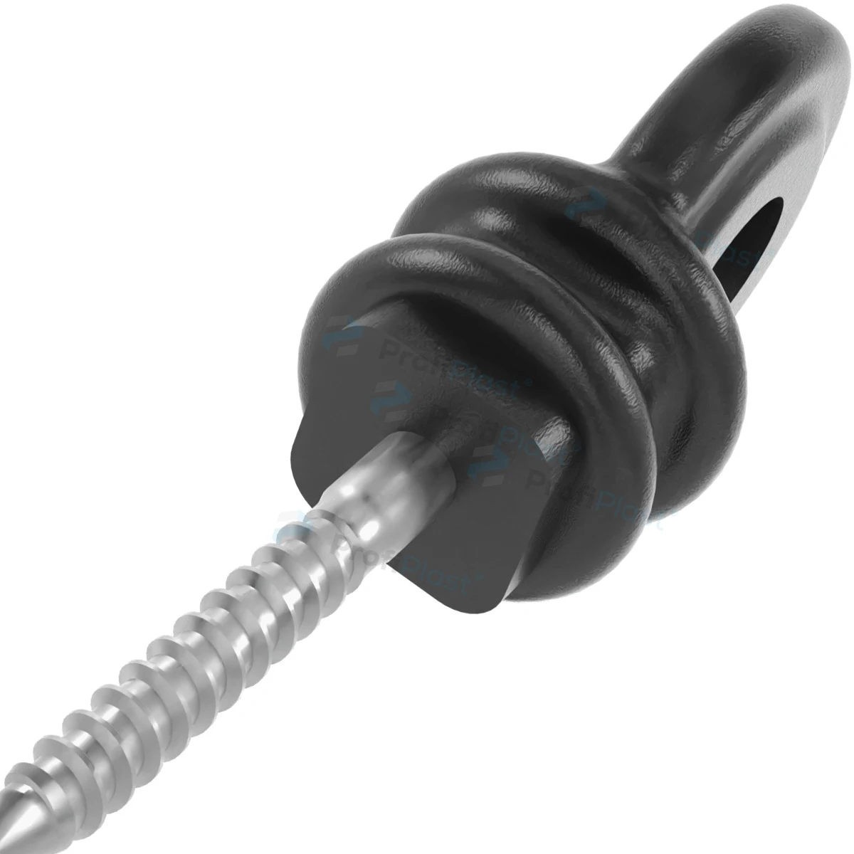 Isolador gancho econômico 7 cm - Preto