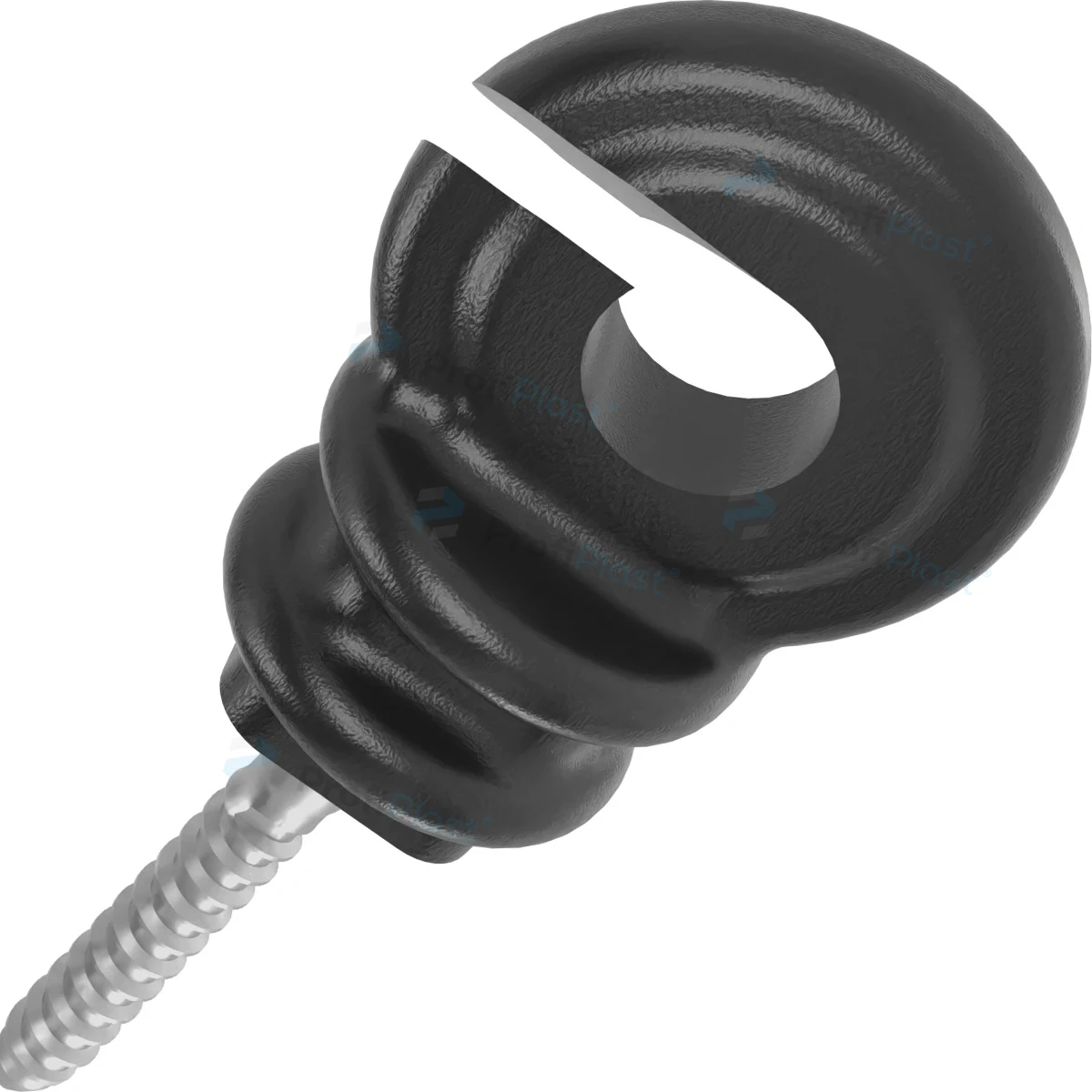 Isolador gancho econômico 7 cm - Preto