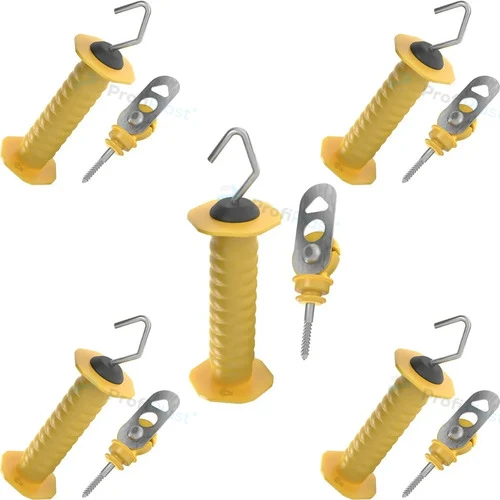 Kit porteira com mola curta e engate - Amarelo