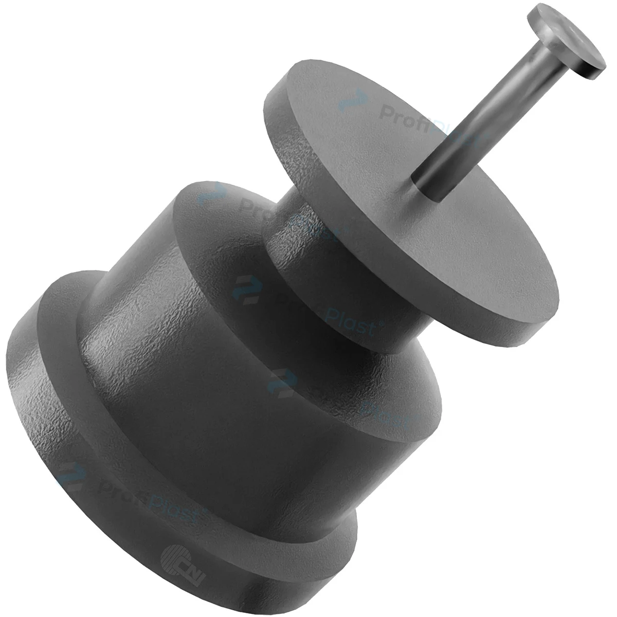 Isolador roldana 24 mm com prego - Preto