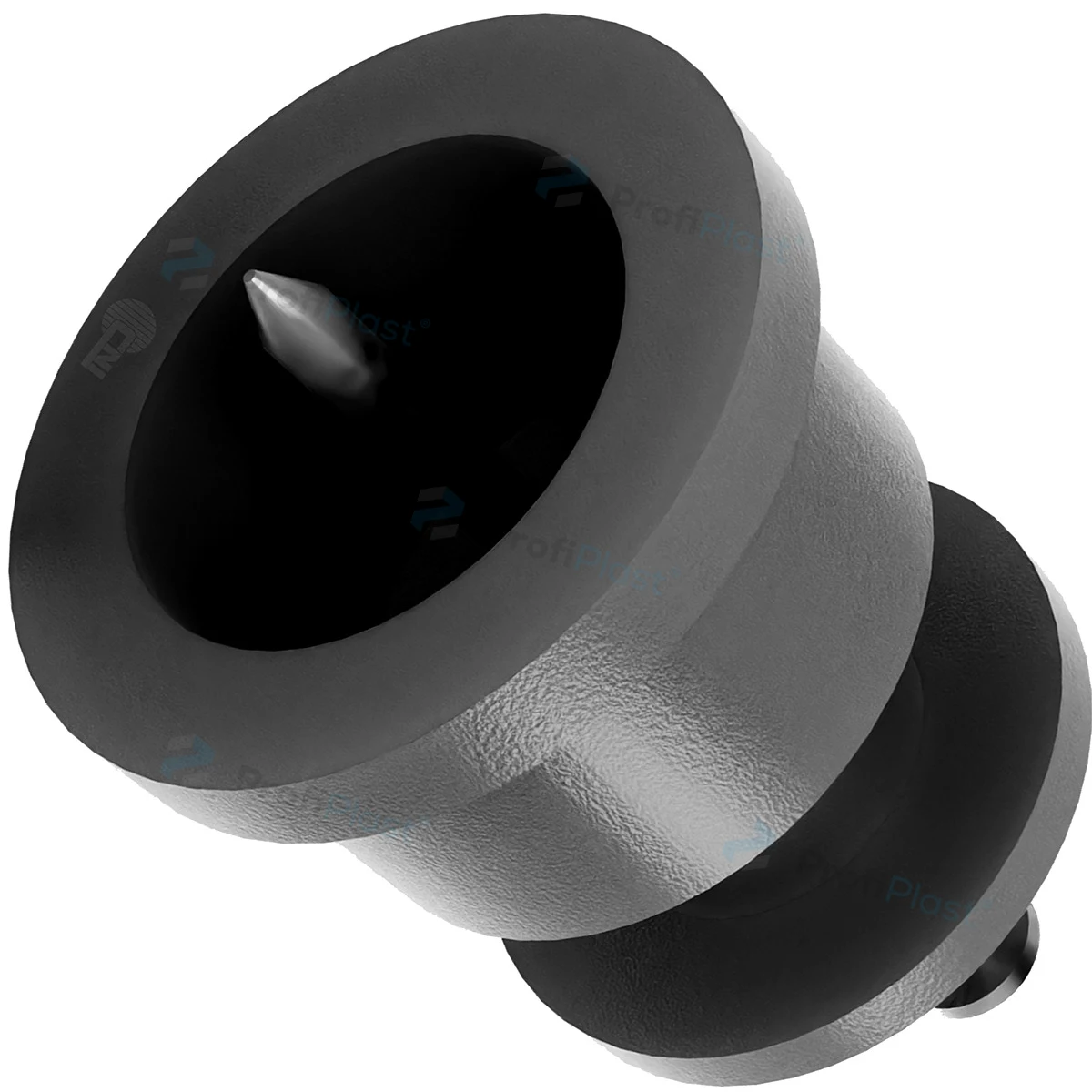 Isolador roldana 24 mm com prego - Preto