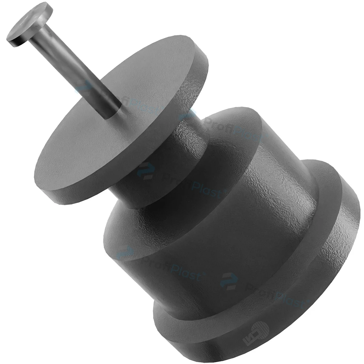 Isolador roldana 24 mm com prego - Preto