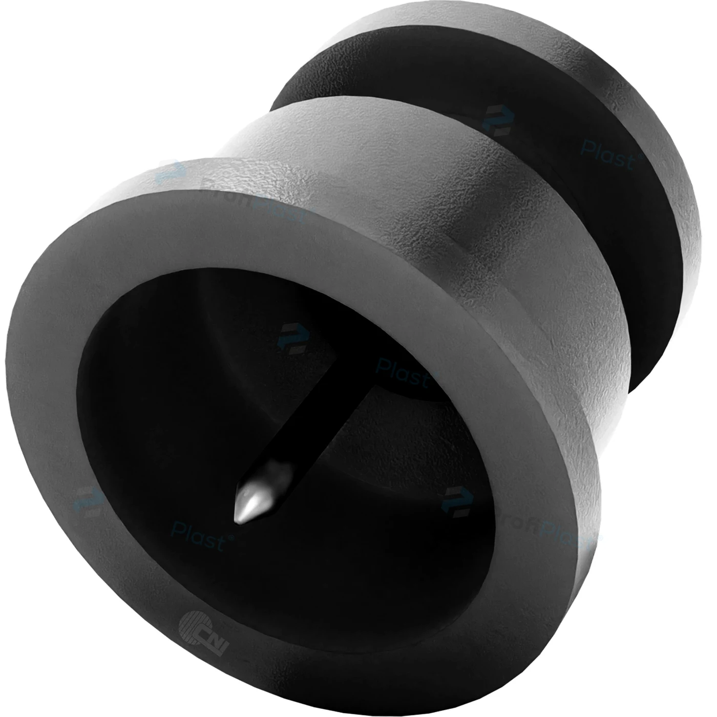 Isolador roldana 30 mm com prego - Preto