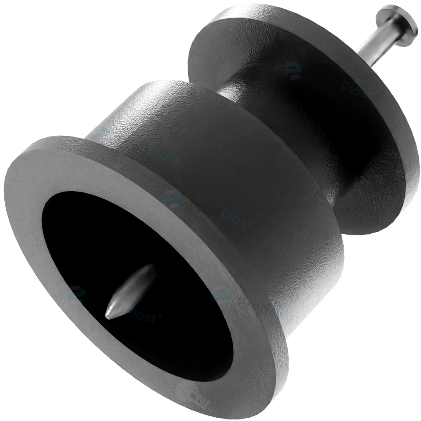Isolador roldana 36 mm com prego - Preto