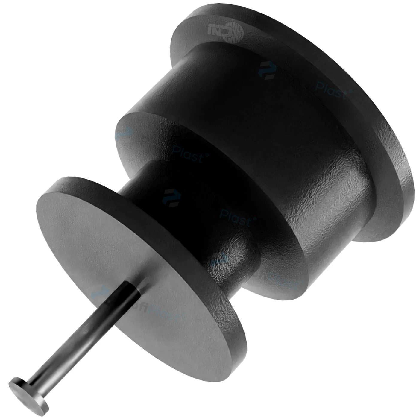 Isolador roldana 36 mm com prego - Preto