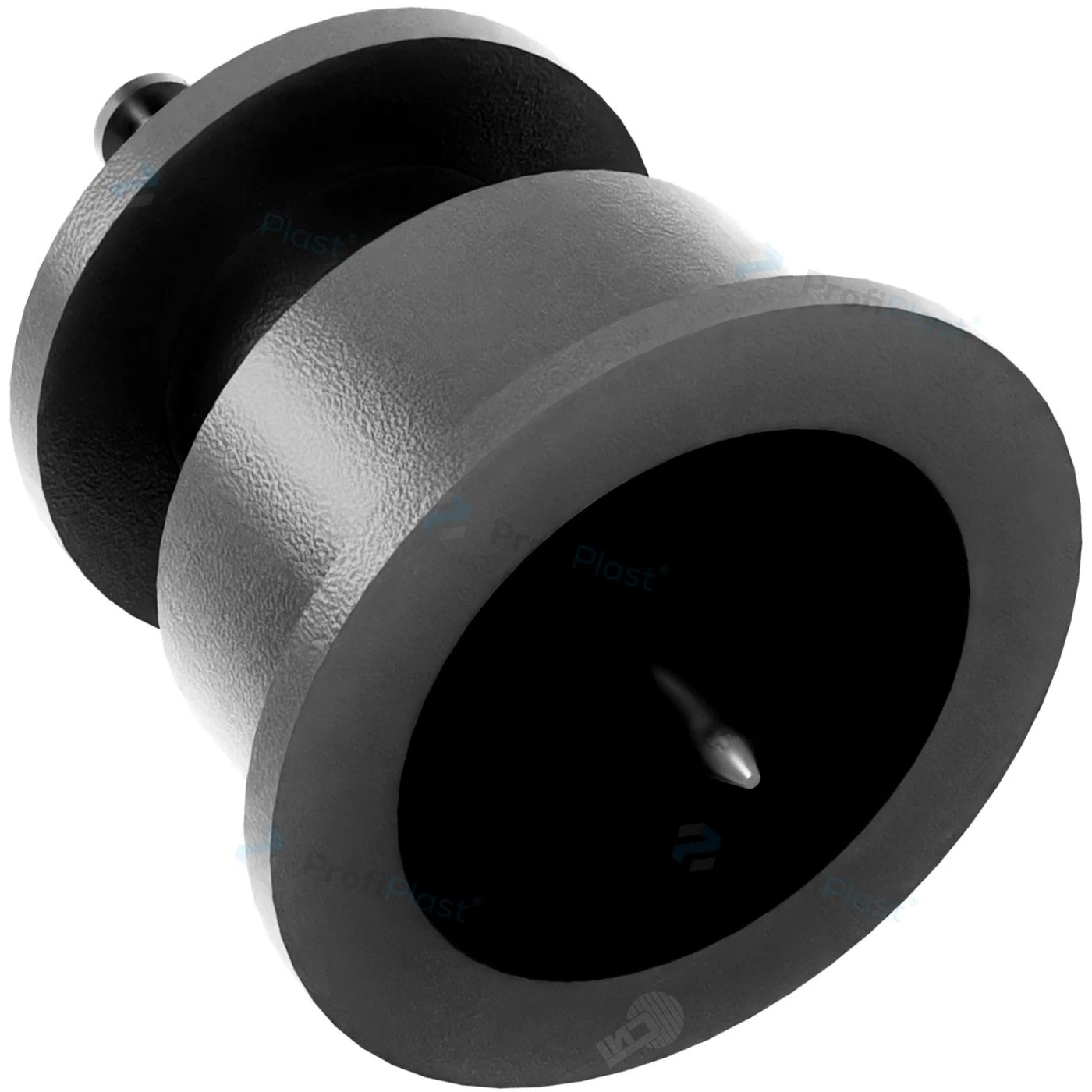 Isolador roldana 36 mm com prego - Preto