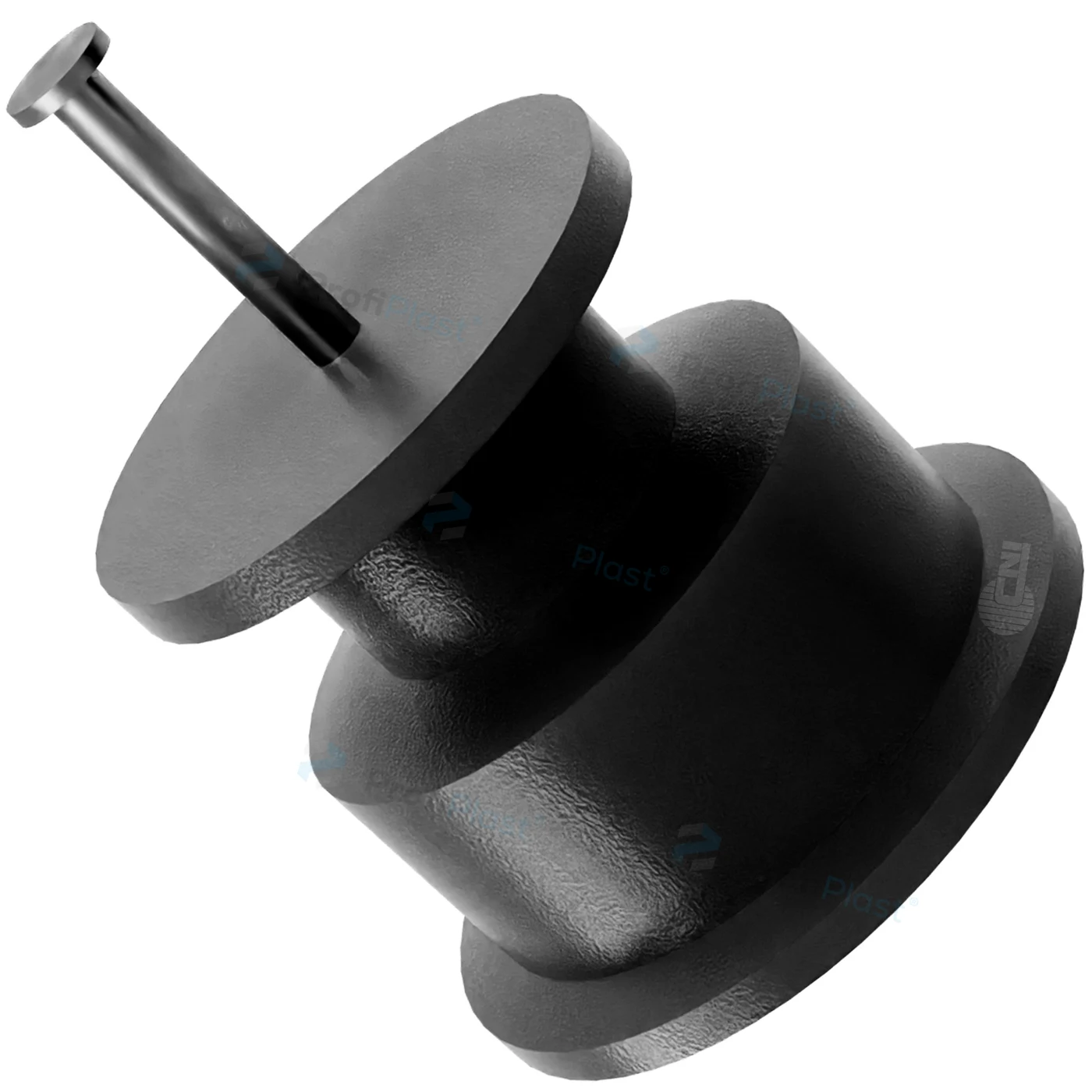 Isolador roldana 36 mm com prego - Preto