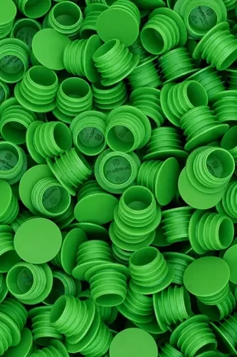 Batoque plástico tipo rolha 21 mm - Verde