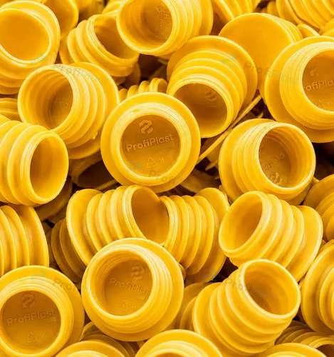 Batoque plástico tipo rolha 21 mm - Amarelo
