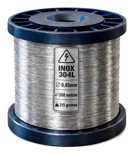 Fio inox 304L 0,45 mm - Prata