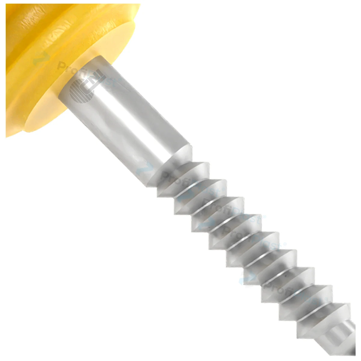 Isolador gancho anel curto 9,5 cm - Amarelo