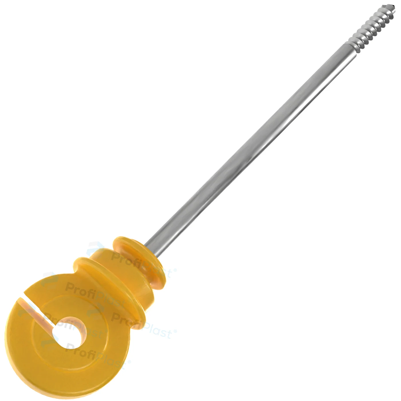 Isolador gancho anel longo 18 cm - Amarelo