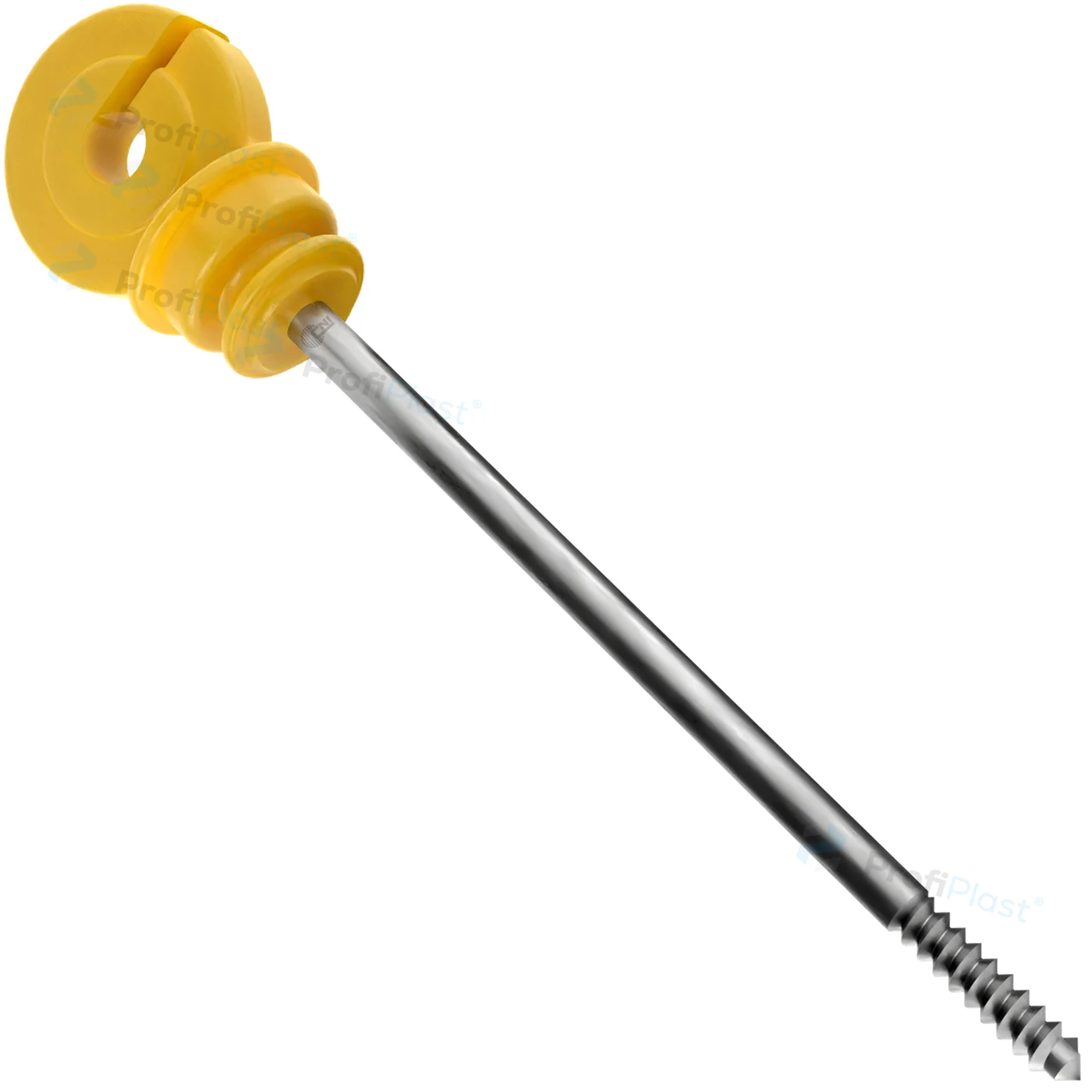 Isolador gancho anel longo 18 cm - Amarelo