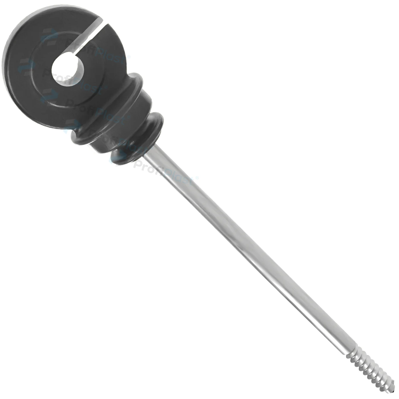 Isolador gancho anel longo 18 cm - Preto