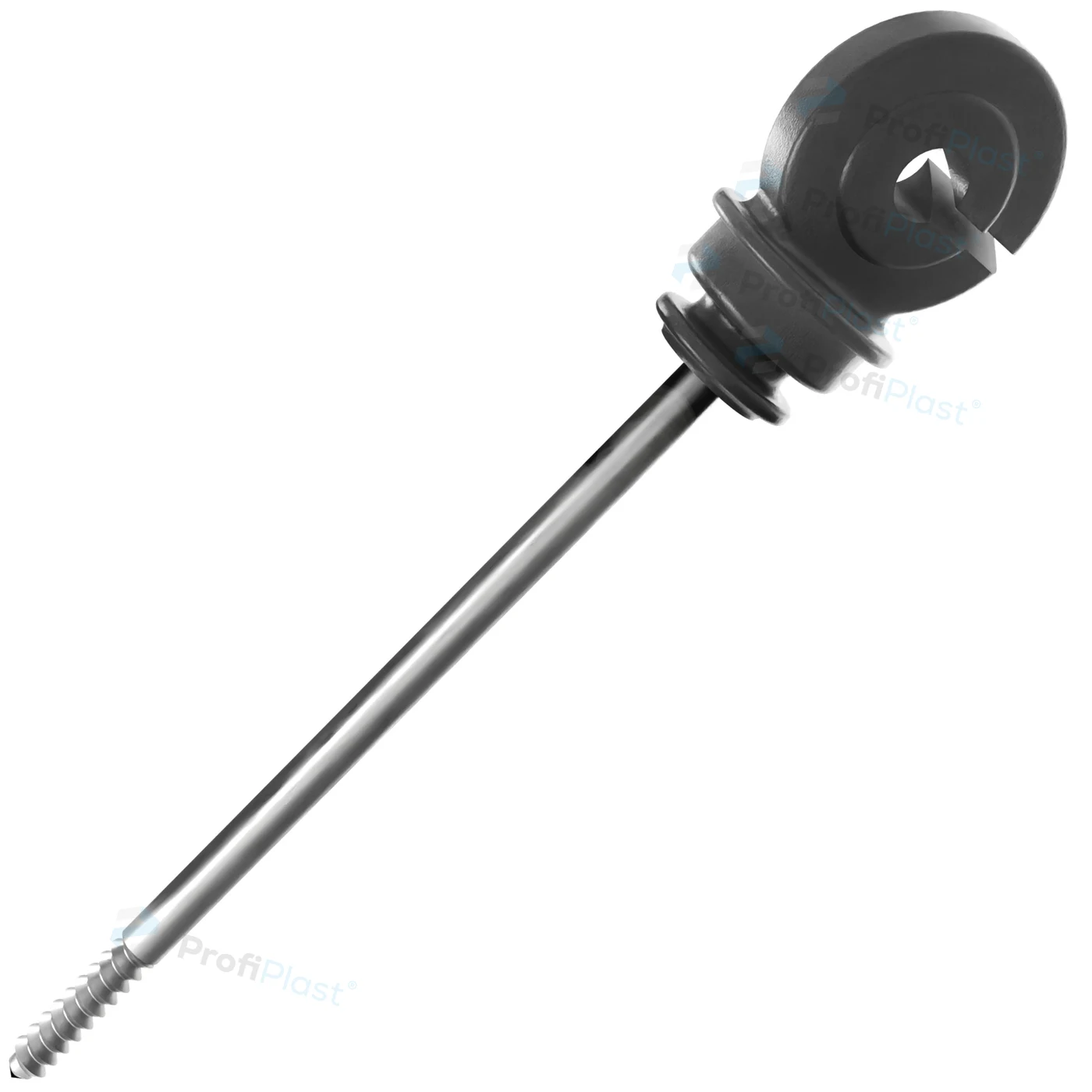 Isolador gancho anel longo 18 cm - Preto