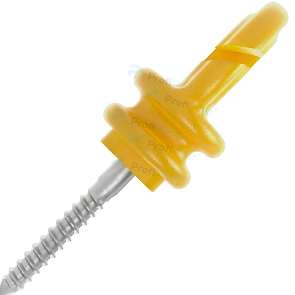 Isolador gancho econômico 7 cm - Amarelo
