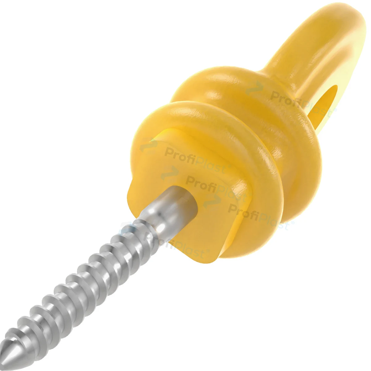 Isolador gancho econômico 7 cm - Amarelo