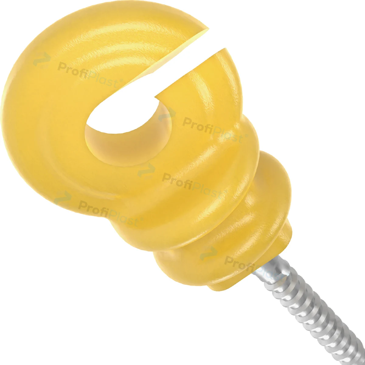 Isolador gancho econômico 7 cm - Amarelo