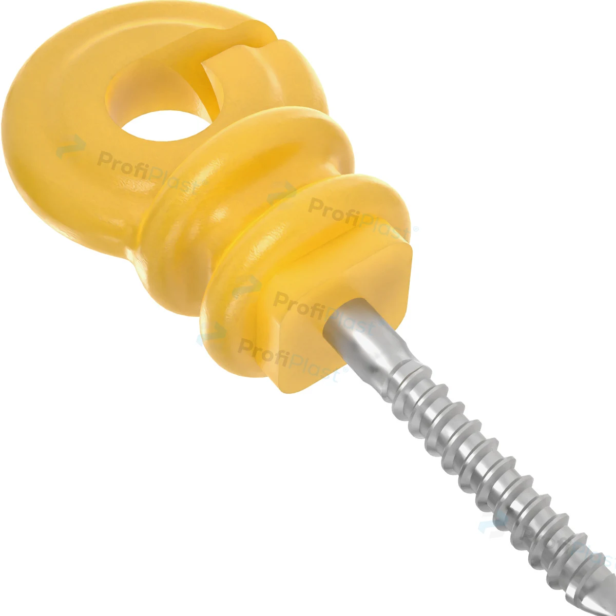 Isolador gancho econômico 7 cm - Amarelo