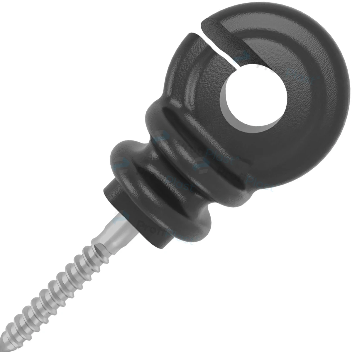 Isolador gancho econômico 7 cm - Preto