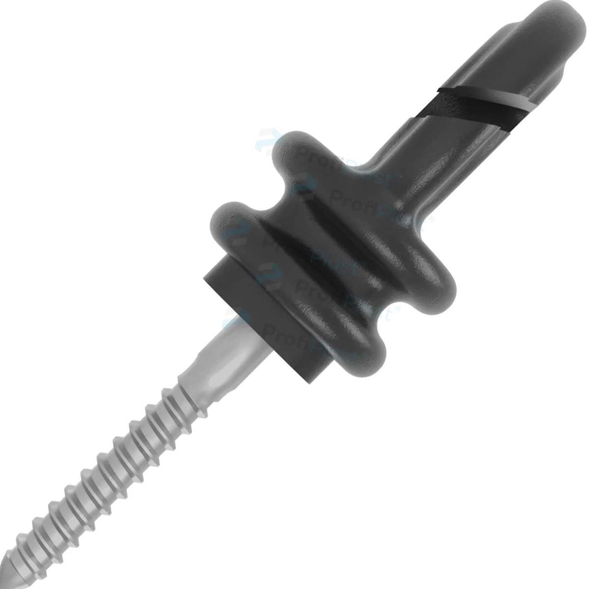 Isolador gancho econômico 7 cm - Preto