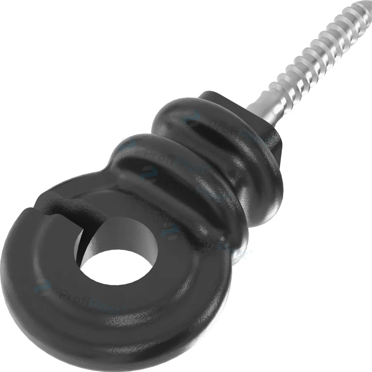 Isolador gancho econômico 7 cm - Preto
