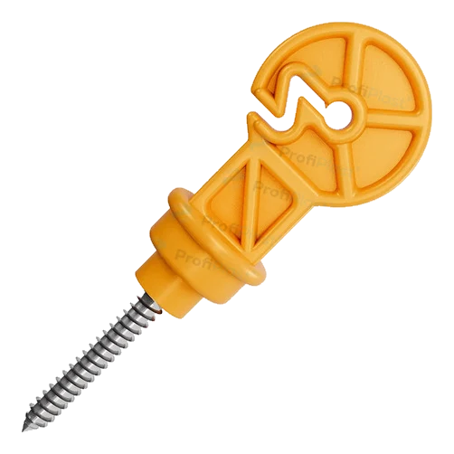 Isolador gancho Z 10 cm - Amarelo