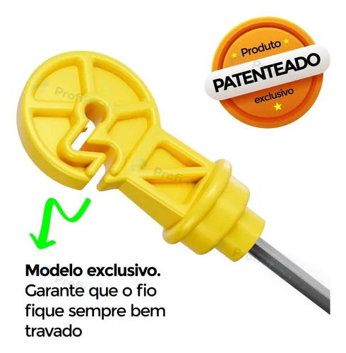 Isolador gancho Z 10 cm - Amarelo