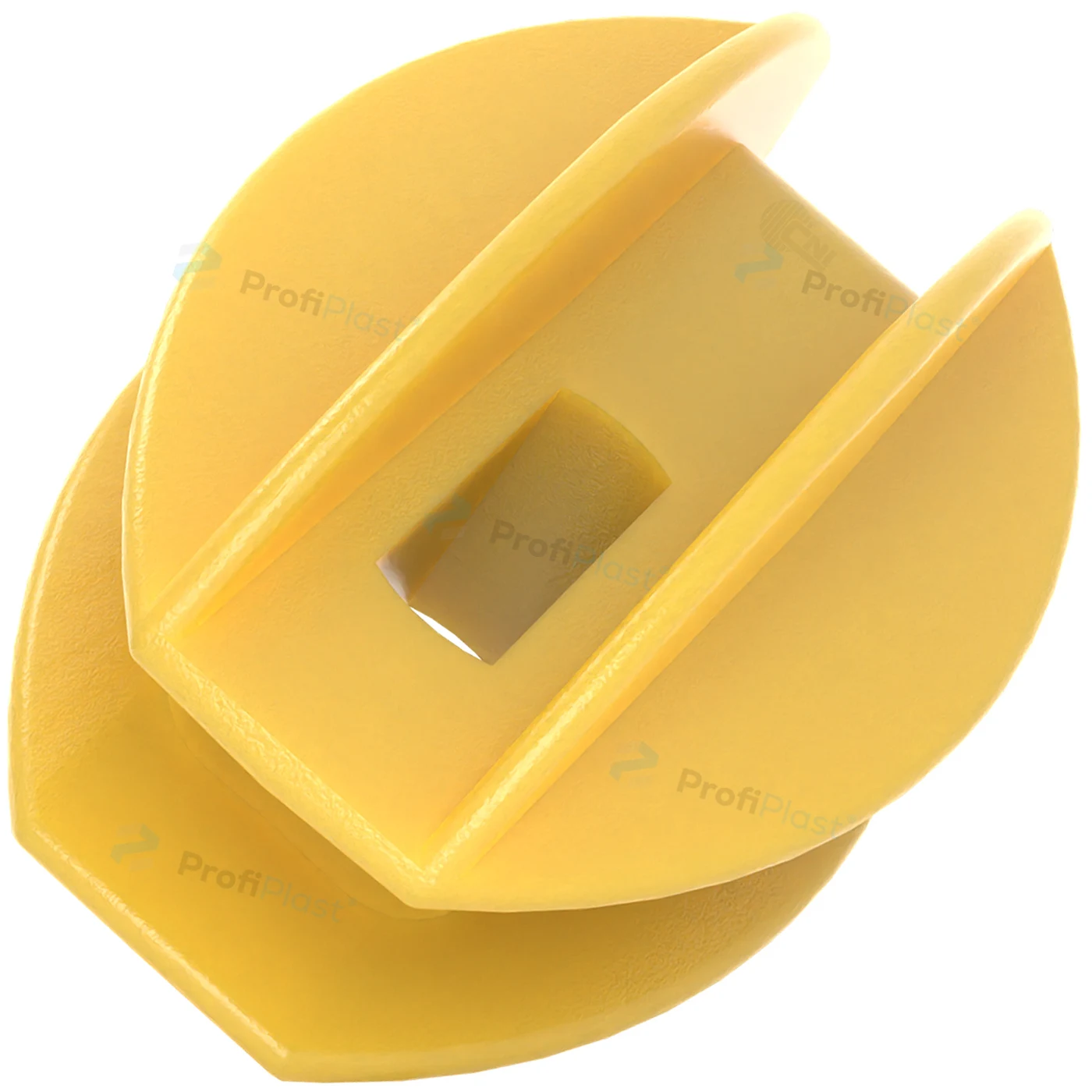 Isolador castanha oval 63 mm - Amarelo