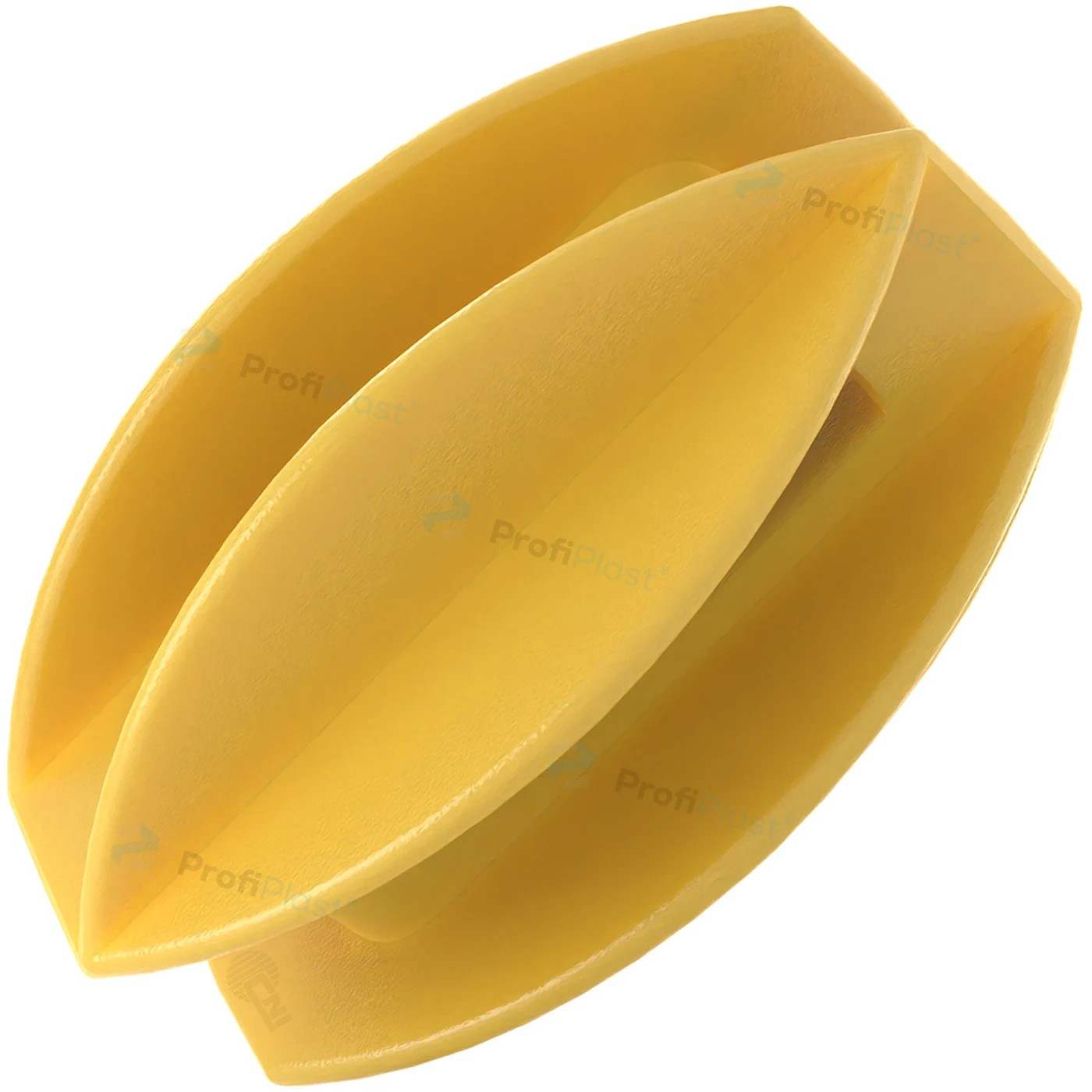 Isolador castanha oval 63 mm - Amarelo