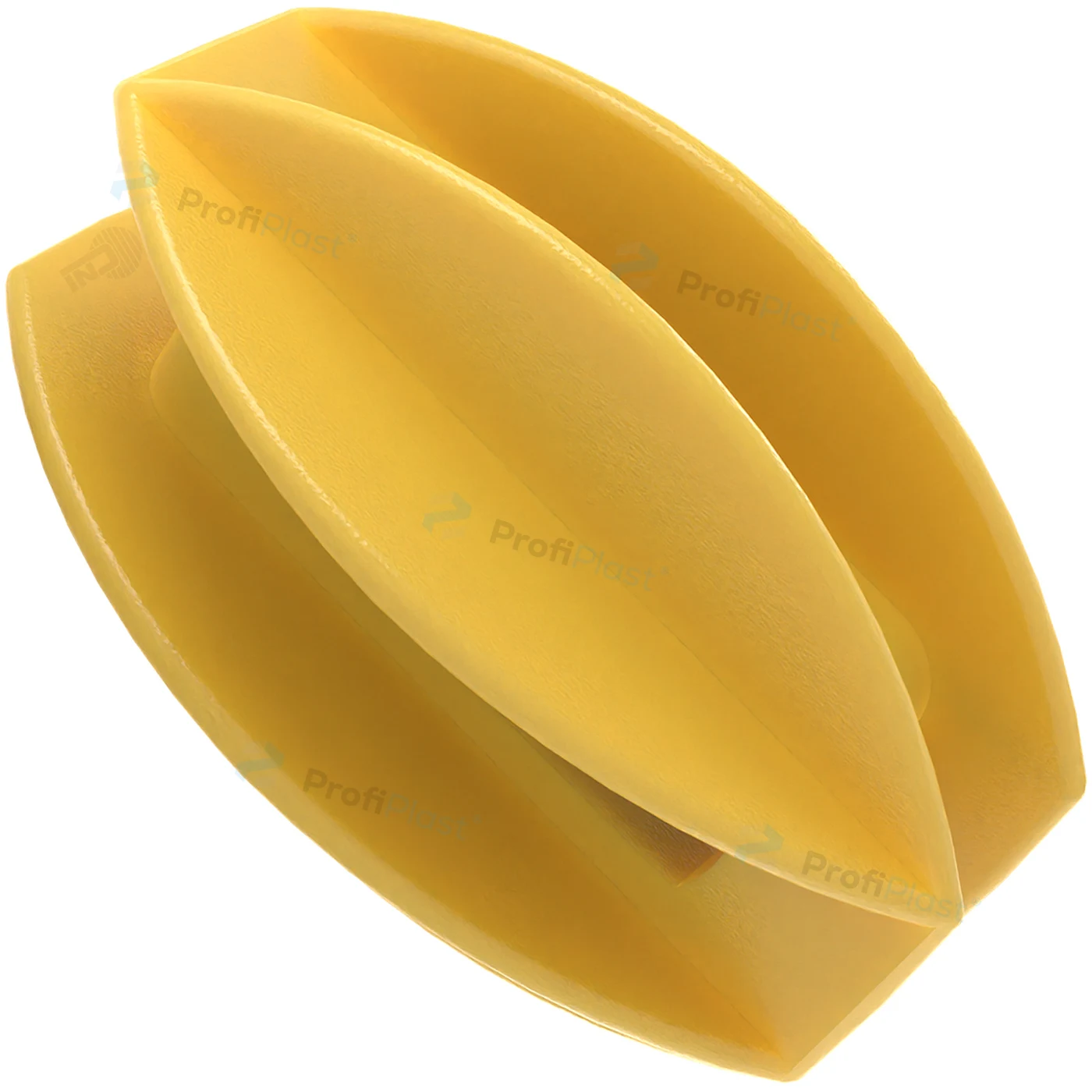 Isolador castanha oval 63 mm - Amarelo