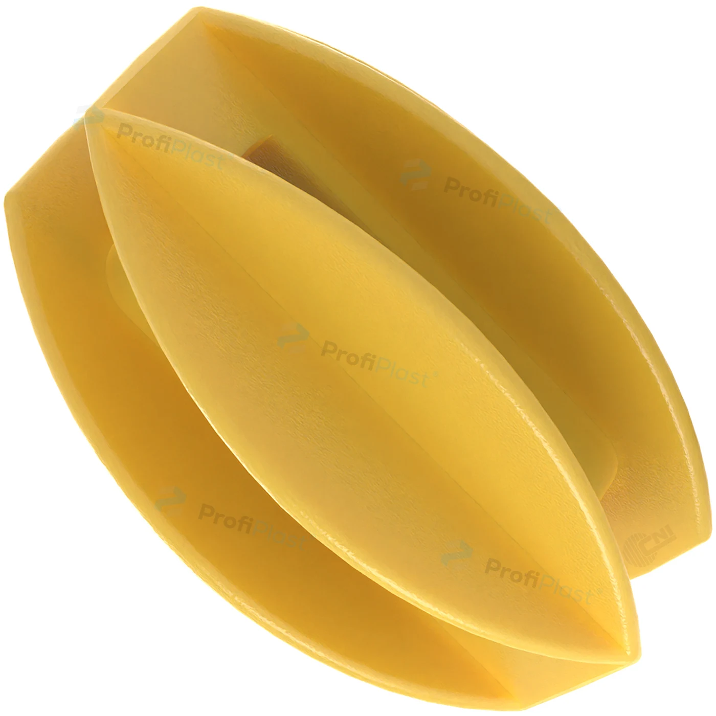 Isolador castanha oval 63 mm - Amarelo