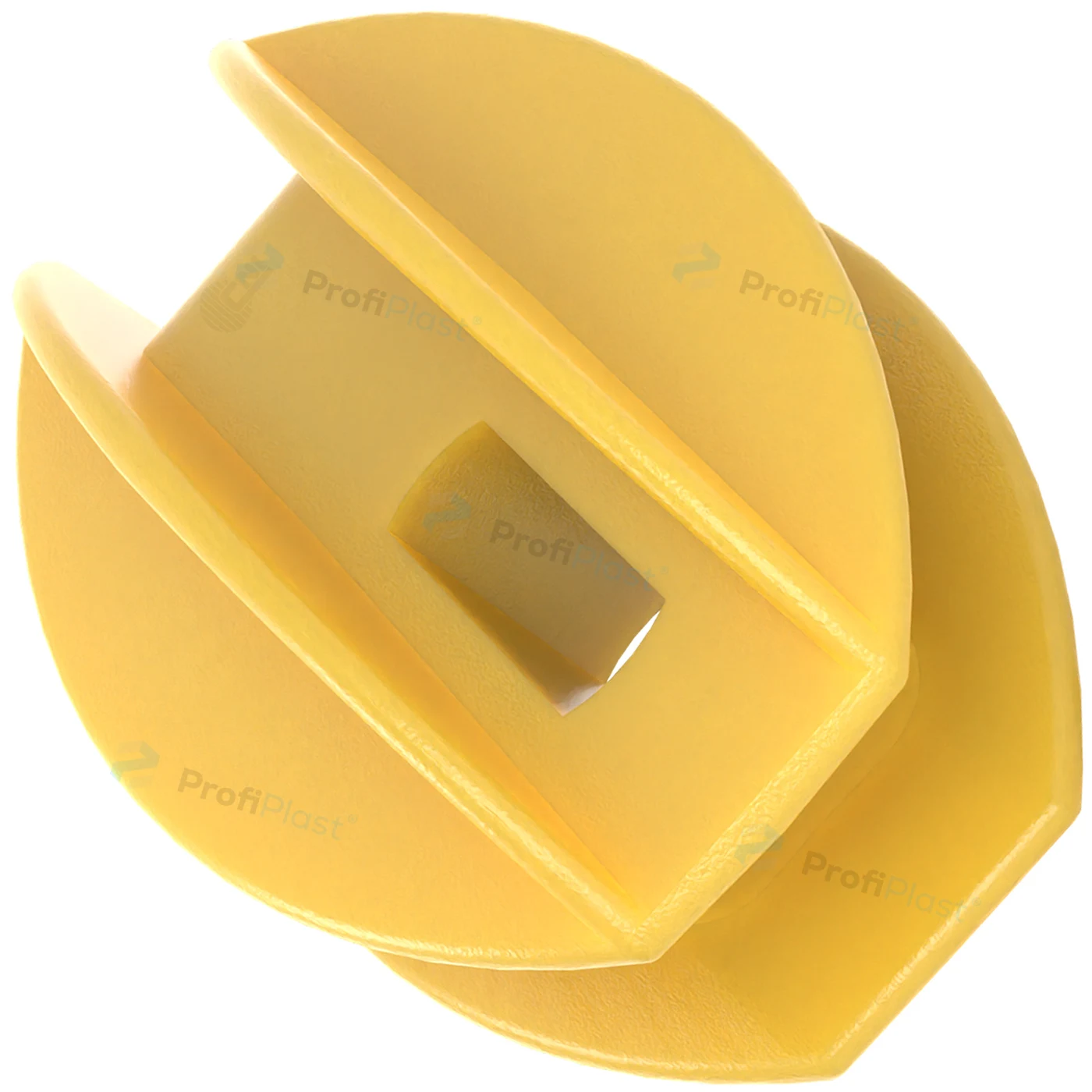 Isolador castanha oval 63 mm - Amarelo