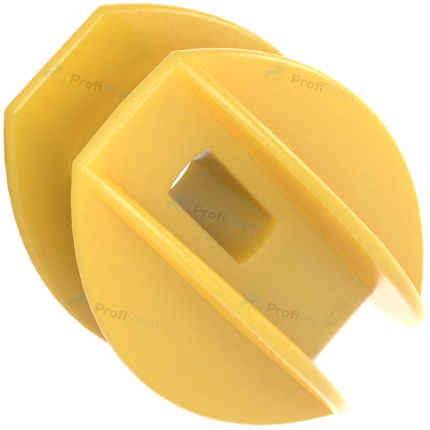 Isolador castanha oval 63 mm - Amarelo