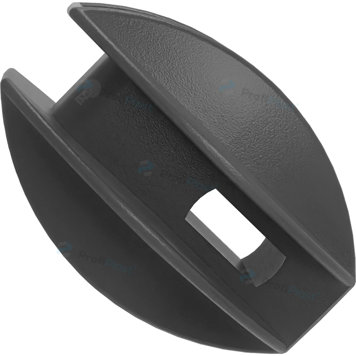 Isolador castanha oval 63 mm - Preto