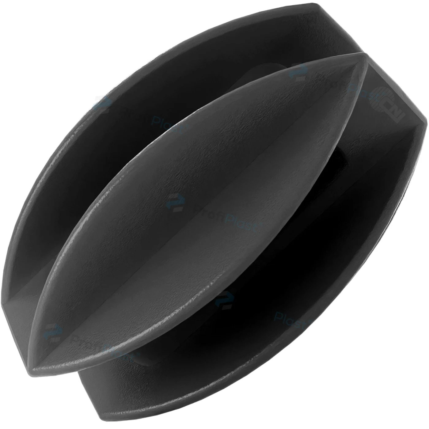 Isolador castanha oval 63 mm - Preto