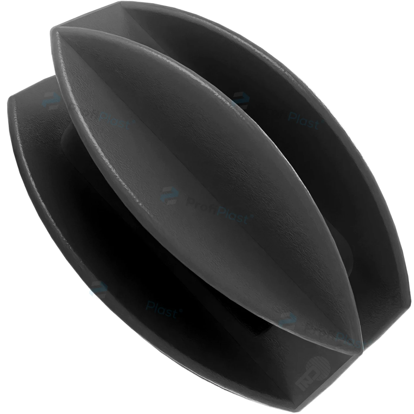 Isolador castanha oval 63 mm - Preto