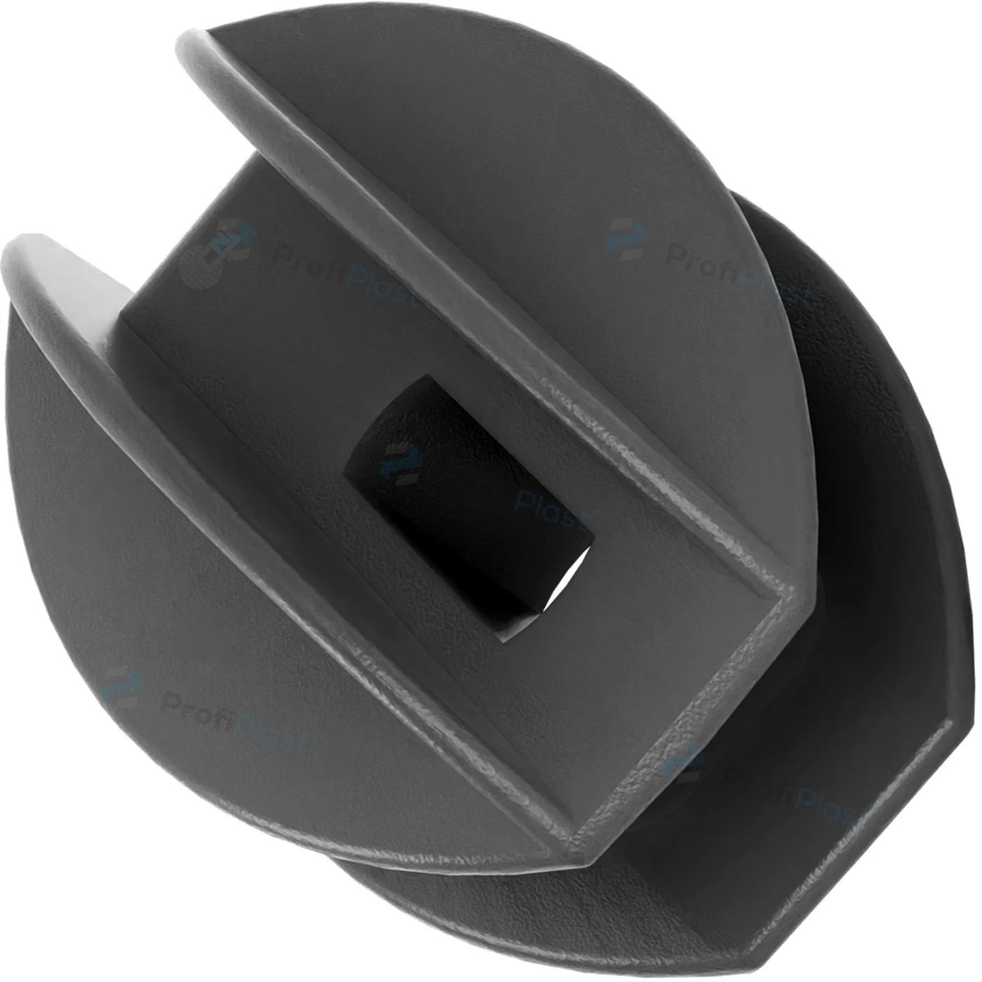 Isolador castanha oval 63 mm - Preto