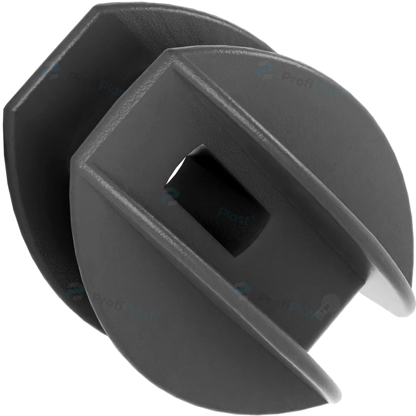 Isolador castanha oval 63 mm - Preto