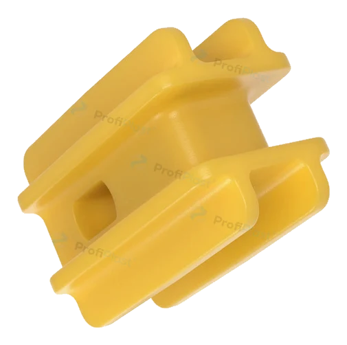 Isolador castanha quadrada 47 mm - Amarelo