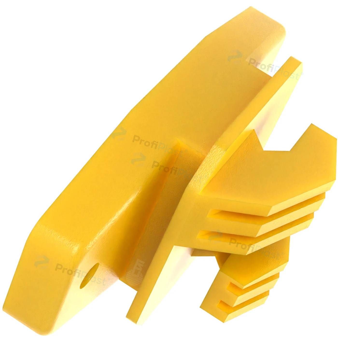 Isolador W reforçado 80 mm - Amarelo