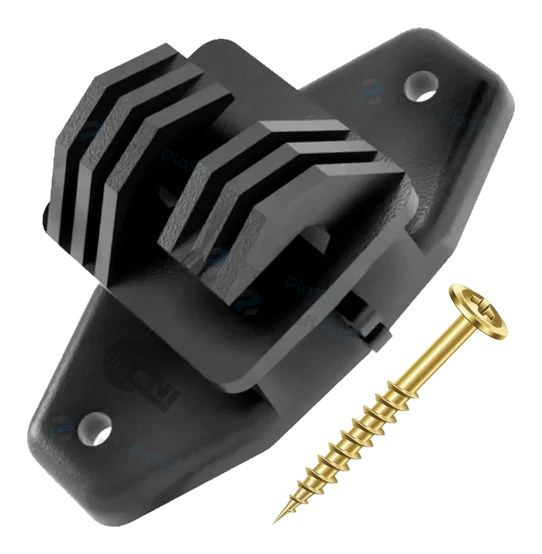 Kit isolador W econômico 63 mm com parafusos - Preto