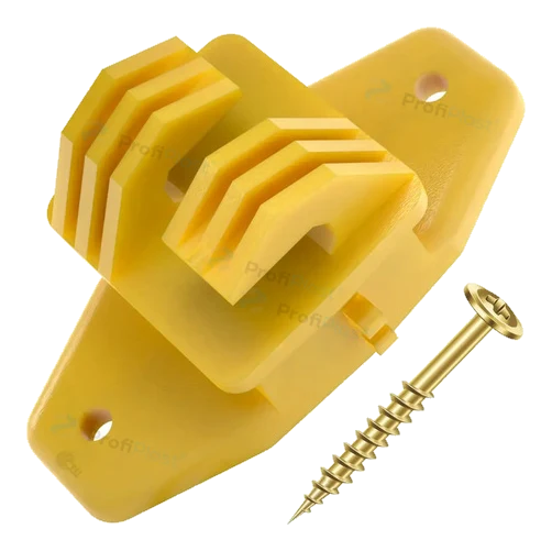 Kit isolador W econômico 63 mm com parafusos - Amarelo